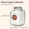 5-liter rice storage container, glass jar with airtight lid; 1.3-gallon Mason jar; large capacity storage jar with lid. - 2 of 4