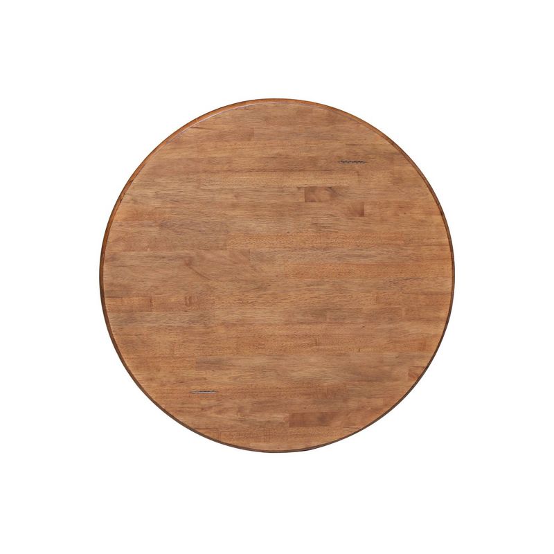 29.1&#34; Dining Tables Round Top Carson Pedestal Distressed Oak - International Concepts, 4 of 9