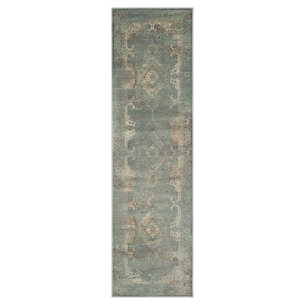 2'2inx8' Runner Alessandra Vintage Gray/Multi - Safavieh