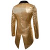 Cloudstyle Mens Sequin Tailcoat Swallowtail Suit Jacket Party Show Tux Dress Coat - 2 of 4