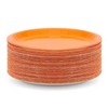Blue Panda 100 Pack Neon Orange Paper Party Plates for Kids Birthday Party Supplies, 9 Inches - 4 of 4