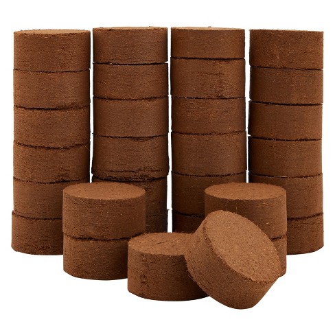 Farmlyn Creek 30 Pack Compressed Coco Coir Plant Pot Pellets Disc, Bulk  Gardening Seed Starters For Soil Mix, 2.75 In : Target