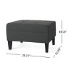 Classic Upholstered Ottoman with Cushioned Top,Velvet Ottoman,Ottoman Bench,Comfortable Living Room Furniture-Maison Boucle - 3 of 4