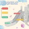 Five in one children's slide and swing set,independent climbing slide set with basketball hoop,gray,for boys and girls' birthday and New Year gifts - 4 of 4