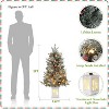 3FT Artificial Snow Flocked Christmas Tree with Snowflake Light Box Base,Pre-Lit Mini Christmas Tree with 78 Led Light£¬8 Mode Battery Box ,2pcs - 2 of 4