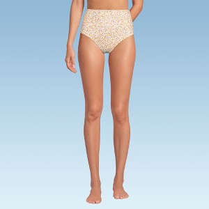 Lands' End Women's Chlorine Resistant Pinchless High Waisted Bikini Bottoms - 1 of 3