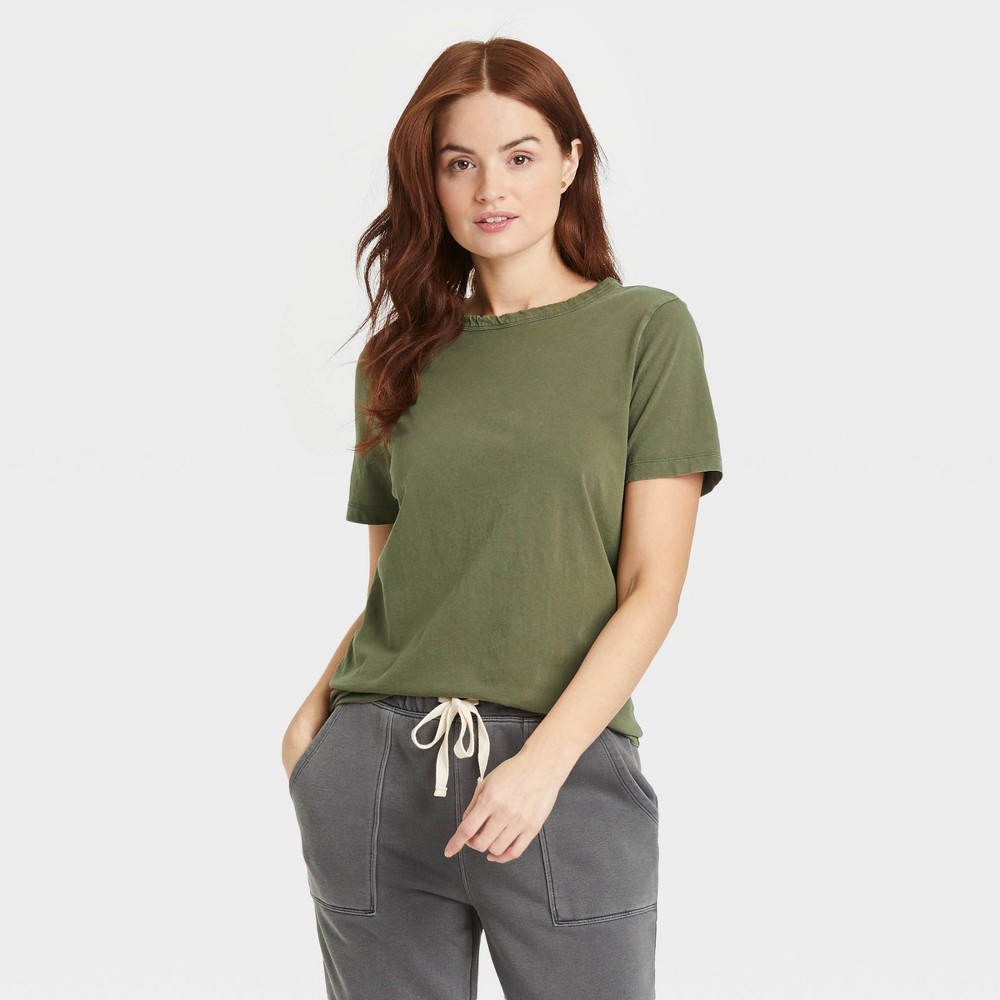 Women's Short Sleeve T-Shirt - Universal Thread Dark Green XXL