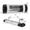 Costway 1500W Infrared Patio Heater Wall-Mounted Electric Heater with Remote Control - 3 of 4