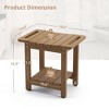 Arceso Shower Bench, HDPS Stool with Shelf and Handles - Waterproof & Non-Slip for Indoor/Outdoor Bathroom - 4 of 4
