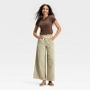 Women's High-Rise Drawstring Wide Leg Relaxed Fit Beach Pants - Universal Thread™ - 3 of 4