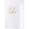 Slickblue Women's Hoop Earrings, Twisted Rope Mini Design, Push Back, Night Out Look, Gold/Silver, 1.5" - 4 of 4