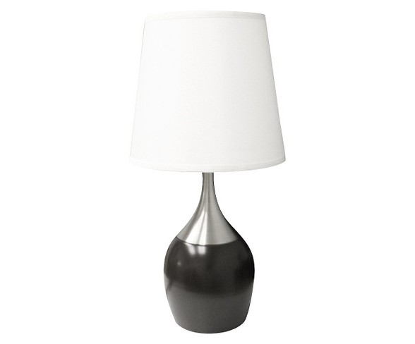 Touch-On Table Lamp - Brown/White - Ore International