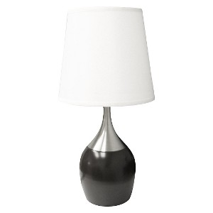 Touch-On Table Lamp - Brown/White - (Lamp Only) Ore International, Brown/Silver