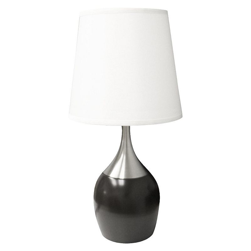 24.5&#34; Modern Metal Table Lamp with Touch Sensor Brown/White - Ore International, 1 of 5