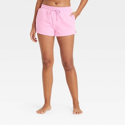 Image of Women's Beautifully Soft Fleece Lounge Shorts - Stars Above™ Pink L