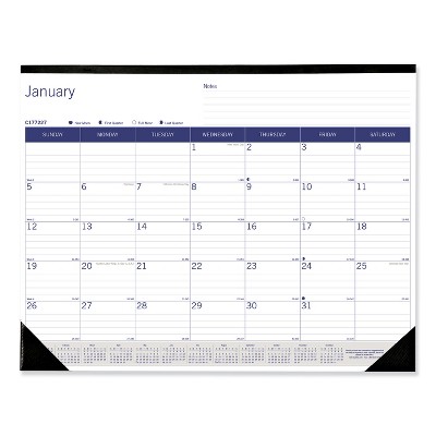 Blueline DuraGlobe Monthly Desk Pad Calendar 22 x 17 2022 C177227