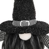 Gulches 6x4x20" Fabric Black Gnome with 'Boo' Banner, Halloween Decor - 2 of 4