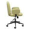 HomeRoots Green and Black Adjustable Height Swivel Rolling Office Chair - 4 of 4