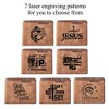 Generic Men's PU Wallet Multiple Card Slots, Id Window with Laser Engraving Pattern - 4 of 4
