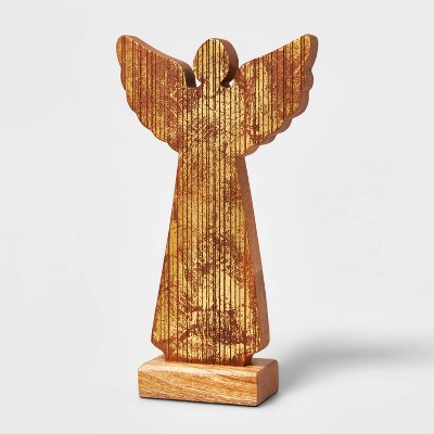 Wood Angel Decorative Figurine Gold - Wondershop™