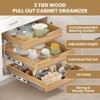 3 Tier Pull Out Cabinet Organizer, Heavy-Duty Pull Out Drawer, Slide Out Wood Shelf for Cabinets - 4 of 4