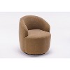 TOAOTBNBO Chenille Fabric Upholstered 360° Swivel Armchair, Circular Reading Accent Chair for Shopping Mall Barrel Armchair with Wood Frame - 2 of 4