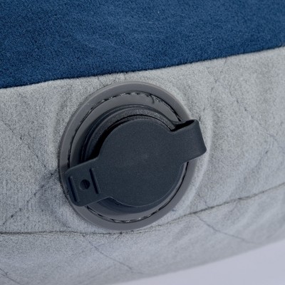 Compact Blue Inflatable Nylon Hammock Pillow