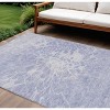 Lavender Ivory And Lilac Abstract Washable Indoor Outdoor Area Rug - 2 of 4