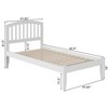 AFI Furnishings Richmond Twin Extra Long Platform Bed with Open Footboard and Turbo Charger in White - 2 of 4