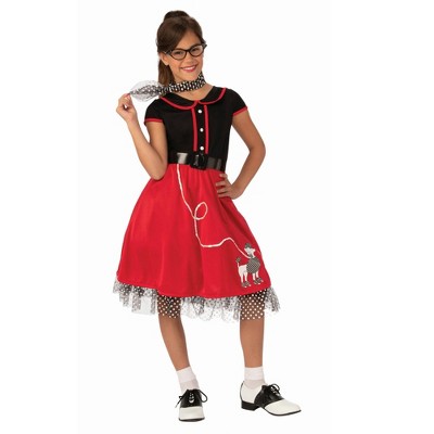 Girls Red 50s Sweetheart Costume