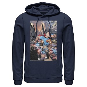 Men's Superman Hidden Hero Glimmer Pull Over Hoodie - 1 of 3