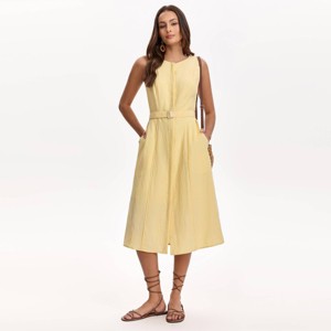 Vestido midi con cinturón - A New Day™ Amarillo