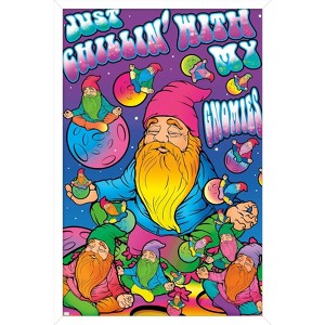 Trends International Ali Chris - Just Chillin' With My Gnomies Framed Wall Poster Prints - 1 of 4