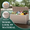 Infurnic Deck Boxes, Outdoor Patio Storage Box with Handle, Waterproof Box for Storage Patio Furniture Garden Tools, Brown, 48"*21.5"*25.6" - 3 of 4