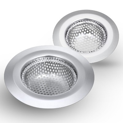 Garnen 2 Pcs Kitchen Sink Strainer Basket, Stainless Steel Mesh Sink Drain Filter, Sink Stopper for Food, Shower Drain Hair Catcher 4.3"