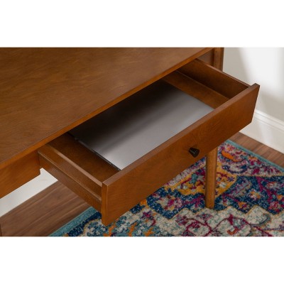Mid-Century Modern Walnut Desk with Sleek Storage Drawer