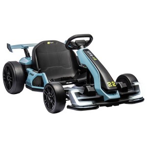 24V Kids Electric Drift Go Kart, 300W Motor, 8.5MPH, Adjustable Length, LED Lights, Drift/Sport Modes, EVA Tires - 1 of 4