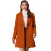INSPIRE CHIC Women's Notched Lapel Double Breasted Raglan Sleeve Winter Coat - 3 of 4