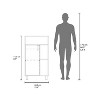 FM FURNITURE Blackwater Cabinet with Open Storage and 1 Door, White - 3 of 4
