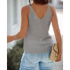 Women's Deep V-Neck Cable Knit Vest Casual Sleeveless Sweater Tank Top - 4 of 4