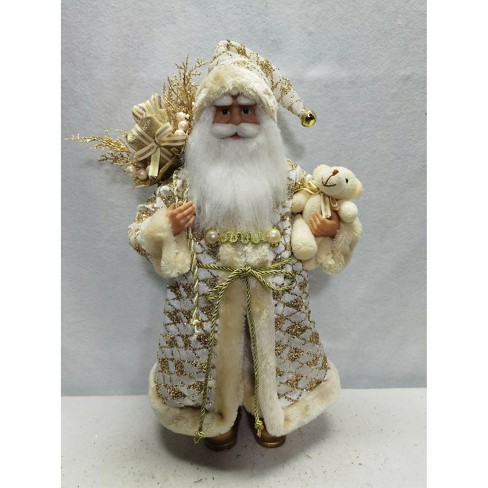 Season's Designs Christmas 18In (45Cm) Standing Santa In Ivory Gold - image 1 of 1