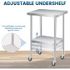 Stainless Steel Table NSF Heavy Duty Commercial Kitchen Prep and Work Table with Undershelf with Adjustable Leveling Feet for Restaurant - 4 of 4