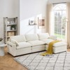 Whizmax Convertible Sectional Couch Velvet L Shaped Sofa 3 Seat Sofa with Chaise L-Shaped Couches Reversible Sectional Sofa - 2 of 4