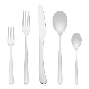 REGALWOVEN Stainless Steel Mirror Polished Silverware Flatware Set Cutlery Set 5 Piece - 1 of 4