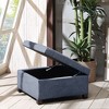 CAVINAS Square Polyester Storage Ottoman Bench with Button-Tufted Design,Upholstered Storage Ottoman,Storage Benches for Living Room,Bedroom - 2 of 4
