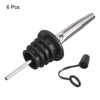Unique Bargains Stainless Steel Leakproof Odorless Liquor Pourers with Rubber Dust Cap 6 Pcs - 3 of 4