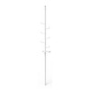 Okak Floor to Ceiling Coat Rack with Adjustable Tension Pole, Hall Tree with Tray and Hooks, Coat Stand for Living Room, Entryway, Balcony, White - 3 of 4