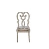 Set of 2 23" Esteban Dining Chairs Ivory Velvet/Antique Champagne Finish - Acme Furniture - 2 of 4