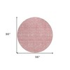 Blush Pink And Ivory Floral Washable Indoor Outdoor Area Rug - 3 of 4