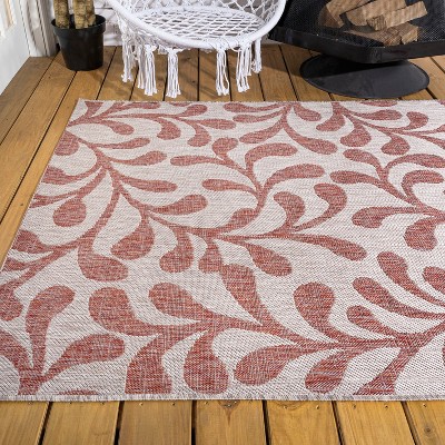 Classic Vine All-Over Red/Beige 8' x 10' Synthetic Area Rug